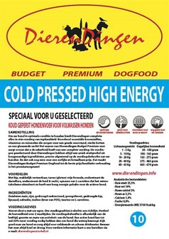 Budget premium dogfood cold pressed high energy