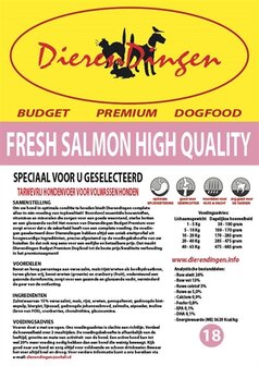 Budget premium dogfood fresh salmon high quality