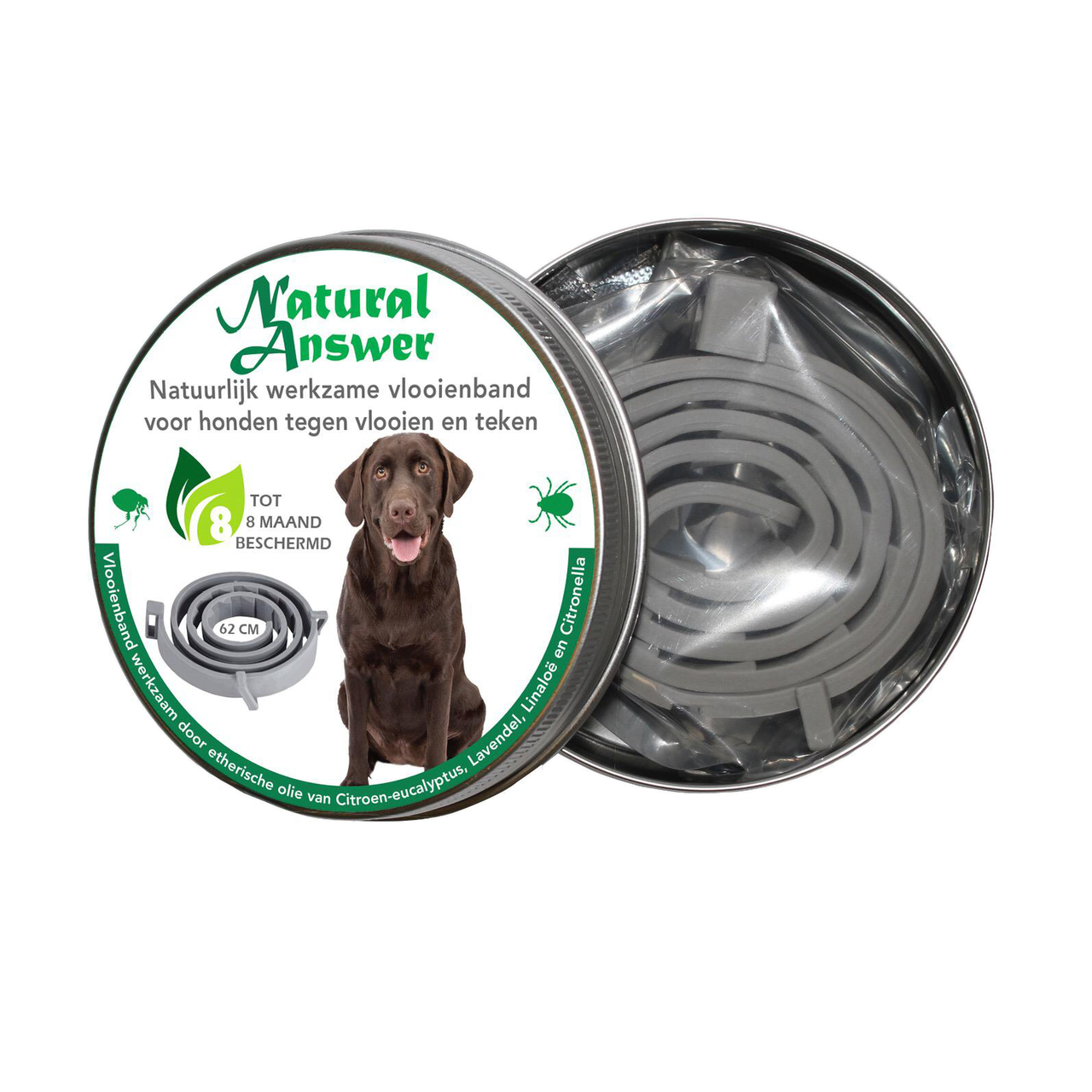 Eigenlijk reservoir nek Natural Answer anti vlooien- en tekenband hond - Natuurlijk voor uw hond